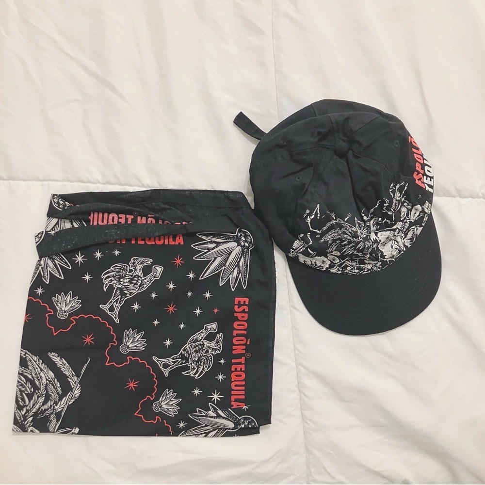 Espolon Tequila • Hat and Bandana Set in Black/Red